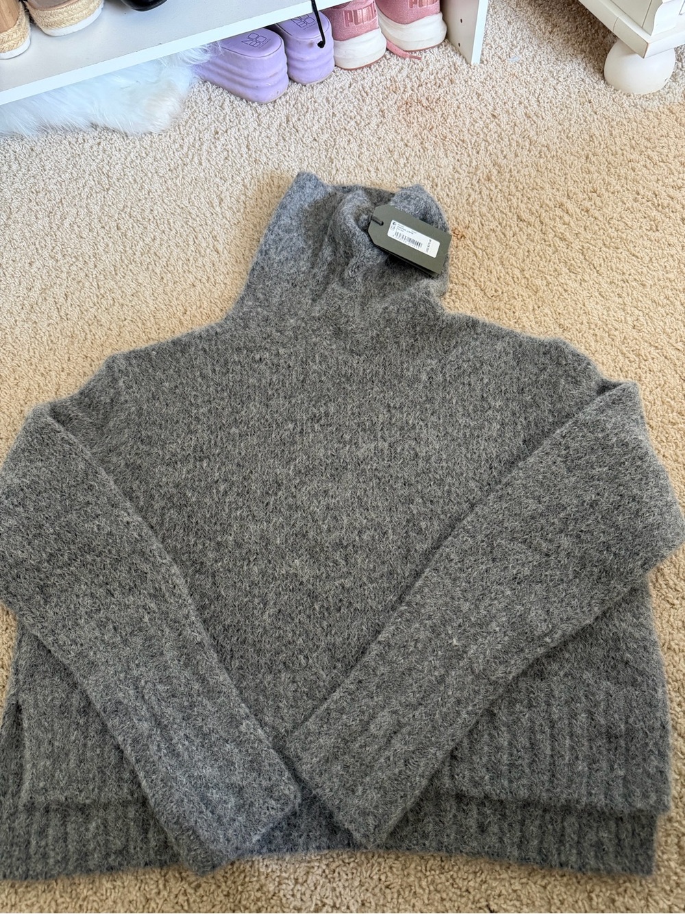 ALLSAINTS Gray Turtleneck Women's Sweater
